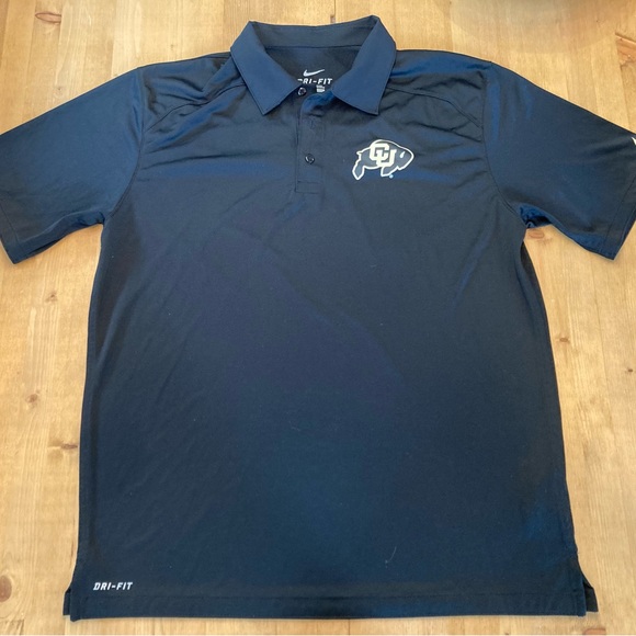 Nike Mens DryFit Polo Colorado University Boulder Medium - Picture 1 of 6